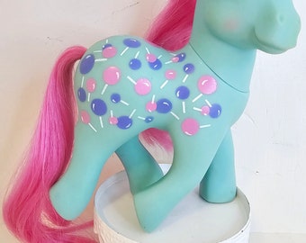 Vintage G3 My Little Pony Amber Locks and Baby Mochanut Pink
