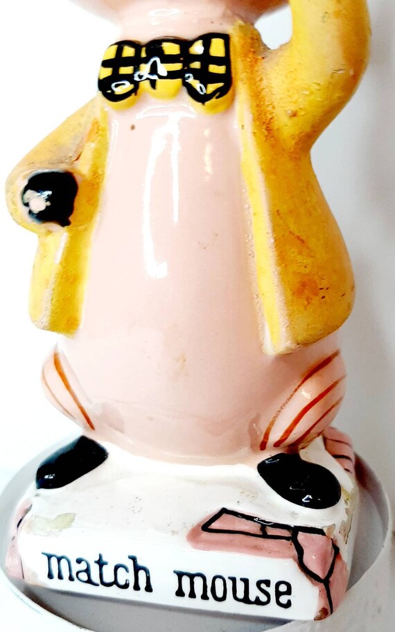 Vintage Holt Howard Match Mouse Porcelain Ceramic Japan Big Eyes