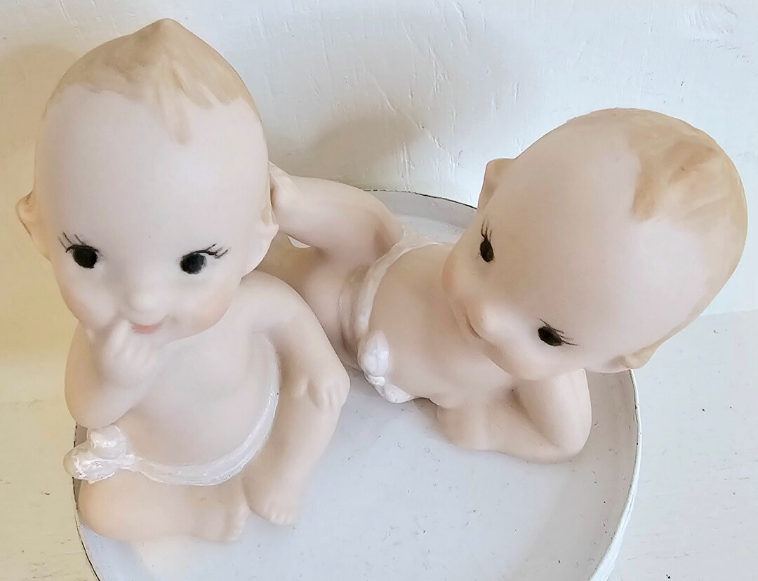 Kitsch Baby Kitsch Vintage Kewpie Doll Baby Figurines Nursery Decor Baby Shower ...