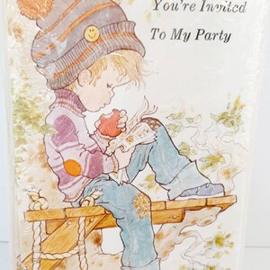 Vintage Sarah Kay Party Invitations Tarjetas Sobres Papelería Tomboy Treehouse Valentine New Old Stock ephemera original package Lot Of 6 imagen 7