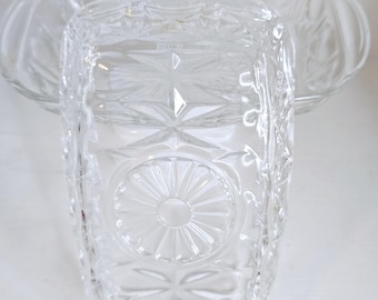 Vintage Cut Glass Butter Dish kitchen decor patterned  Decor Cottage Core