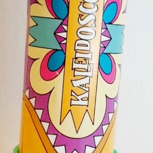 Vintage kaleidoscope Toy Retro kitsch Nursery decor quiet activity Novelty Toy psychedelic patterns Childhood Toy