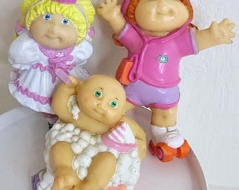 Vintage Cabbage Patch Kid vinyl Solid mini figures dolls 1984 pick one You Choose Redhead Roller Skates Bubble bath Baby Birthday present