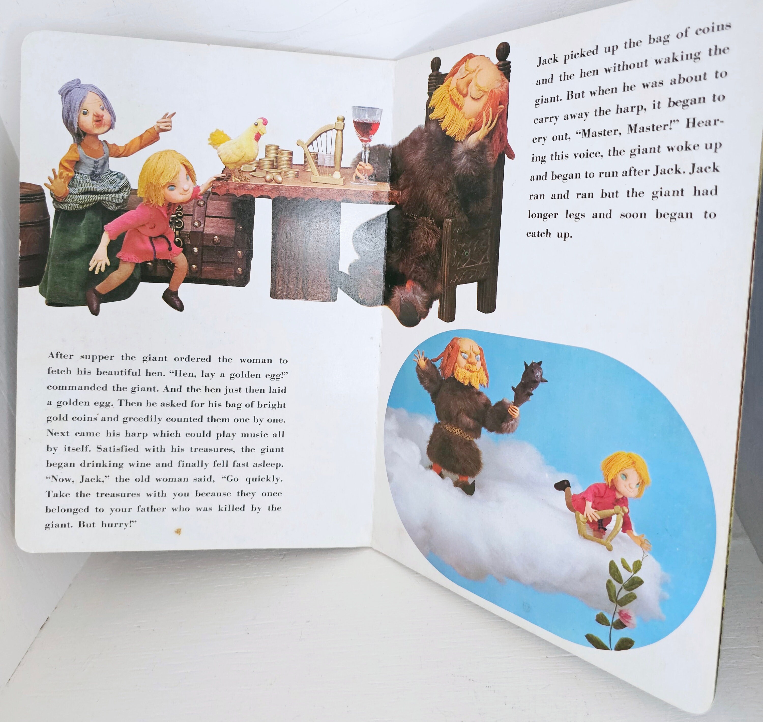 Vintage Kitsch Jack and the Beanstalk A Puppet Story Book