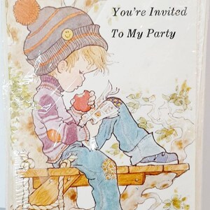 Vintage Sarah Kay Party Invitations Tarjetas Sobres Papelería Tomboy Treehouse Valentine New Old Stock ephemera original package Lot Of 6 imagen 5