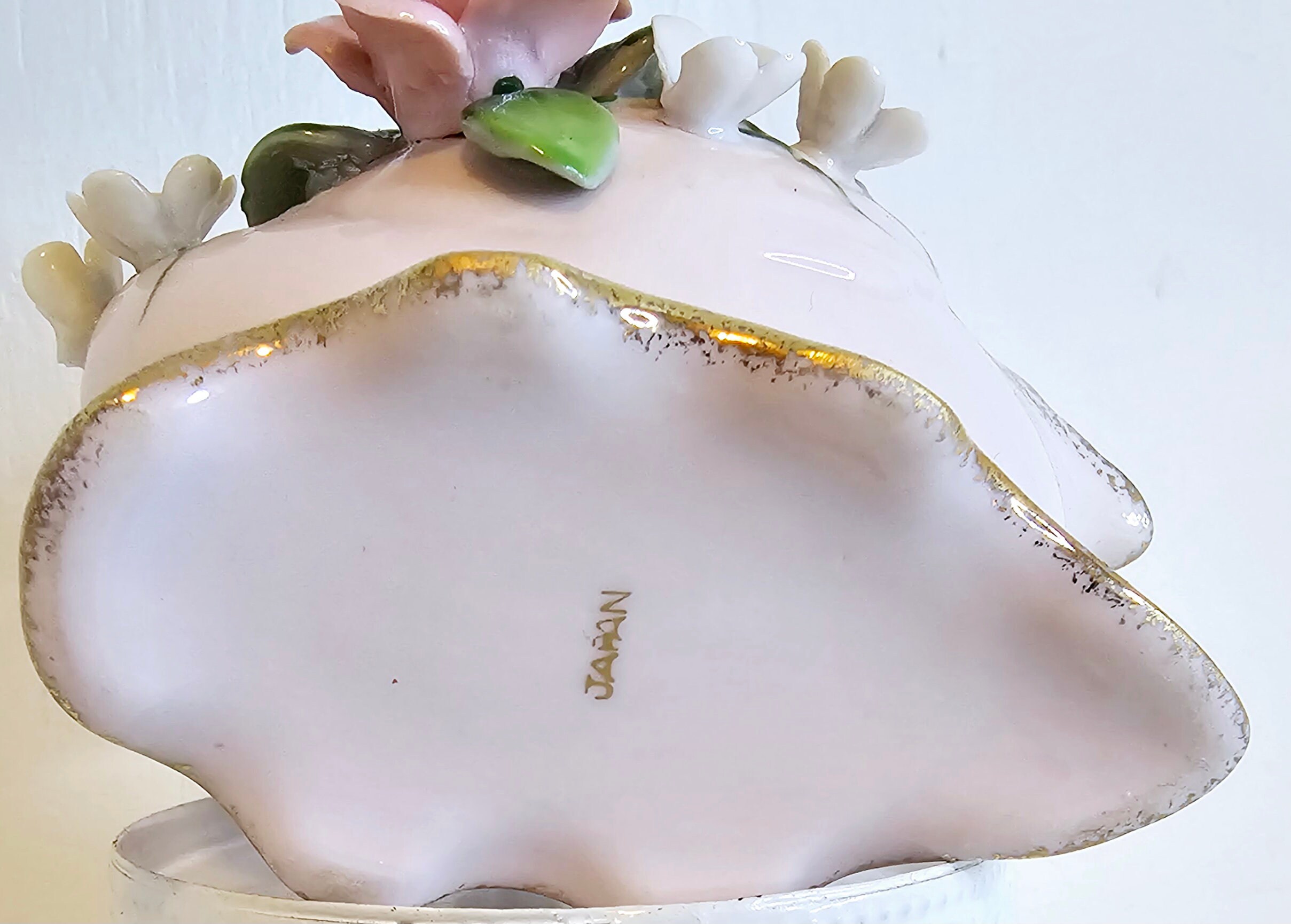 Vintage Kitsch Pink Swan Floral Rose Miniature Planter Jewelry Holder ...