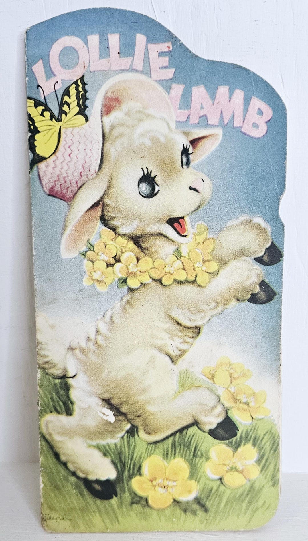 Vintage Lollie Lamb Pamphlet Style Illustrated Story Book Kitsch
