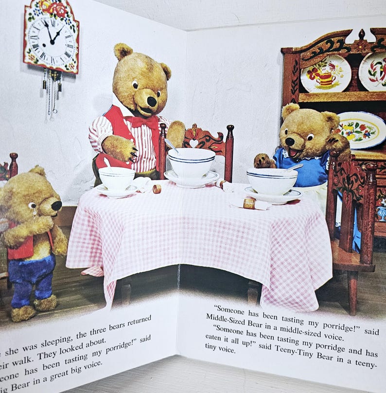 Vintage Kitsch Goldilocks and the Three Bears A Puppet Story Book ...