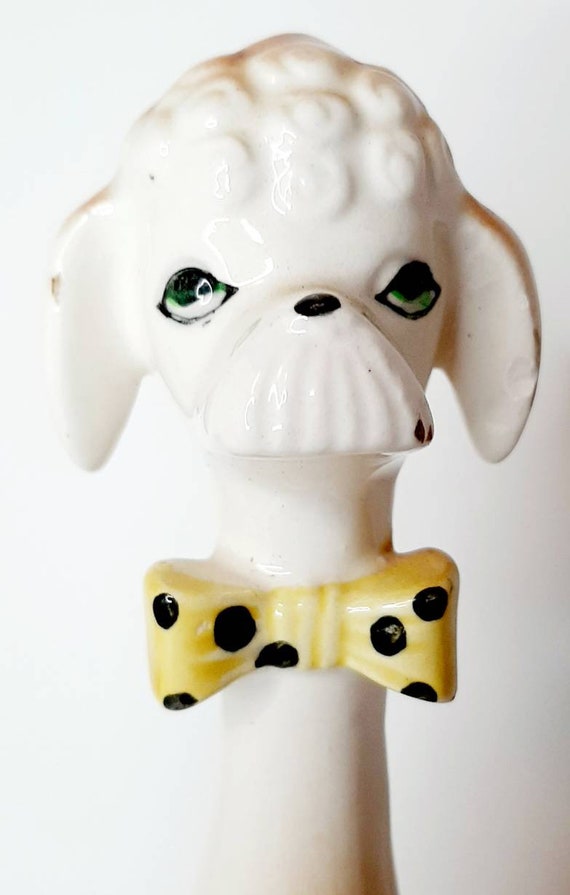 レフトン ホワイトプードル 置物 バッグ