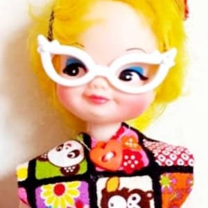 Aangepaste hybride Froufrou Girls Vintage Remco Fingerding pop gezicht Made to Order geel haar pixie gesneden modepop schatjes outfits One Doll