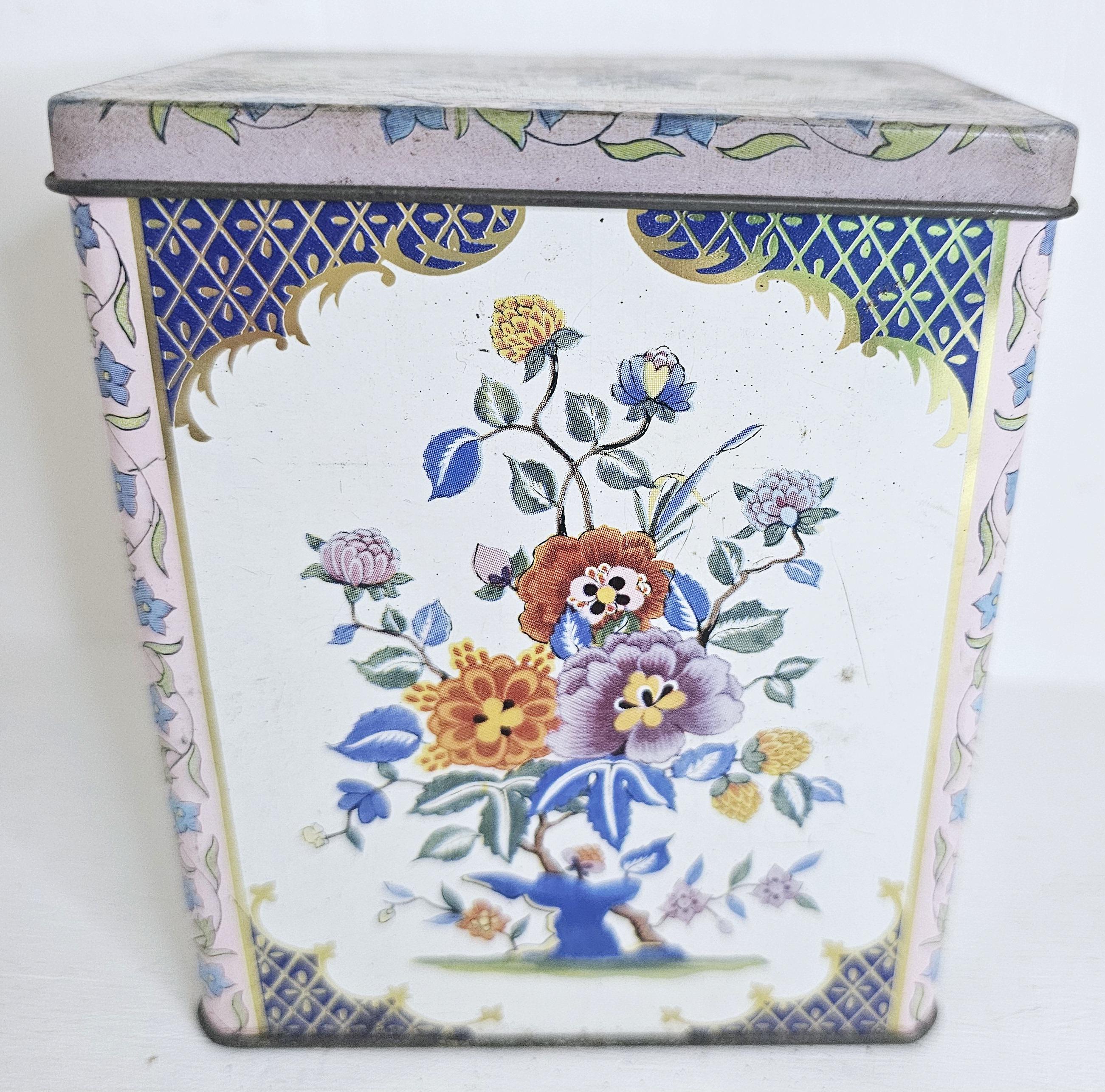 Vintage Kitsch Floral Candy Tin Art Nouveau Style Decorative Roses ...
