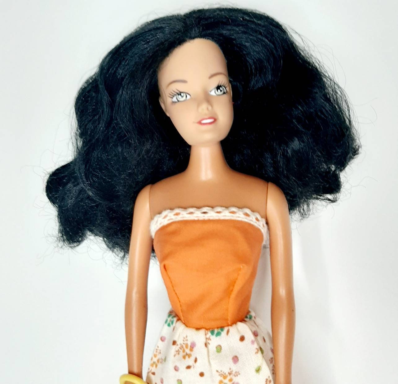 Barbie Looks Doll Natural Black Hair Color Block Crop Top  Walmartcom