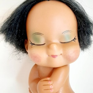 Vintage Sekiguchi Style Large Brunette Sassy emotion funny face Moody Cutie Sun Bunnies doll Repaint
