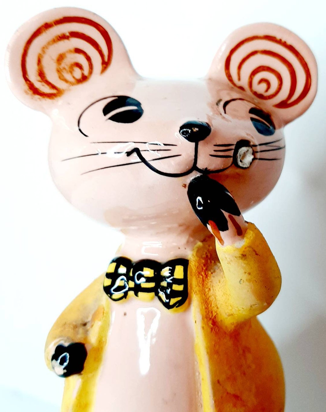 Vintage Holt Howard Match Mouse Porcelain Ceramic Japan Big Eyes