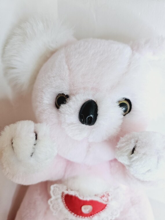 Vintage Kitsch 1980s Plush Pastel Pink Koala Sunny Toys Carebear