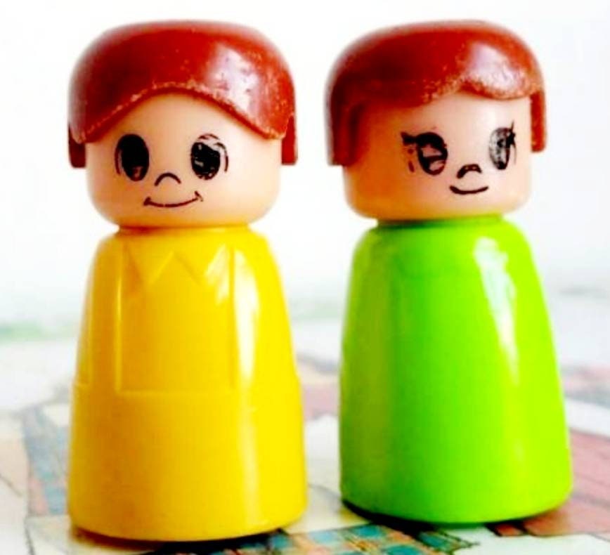 Vintage Playskool 1970s Little People Sister Brother Ball - Etsy