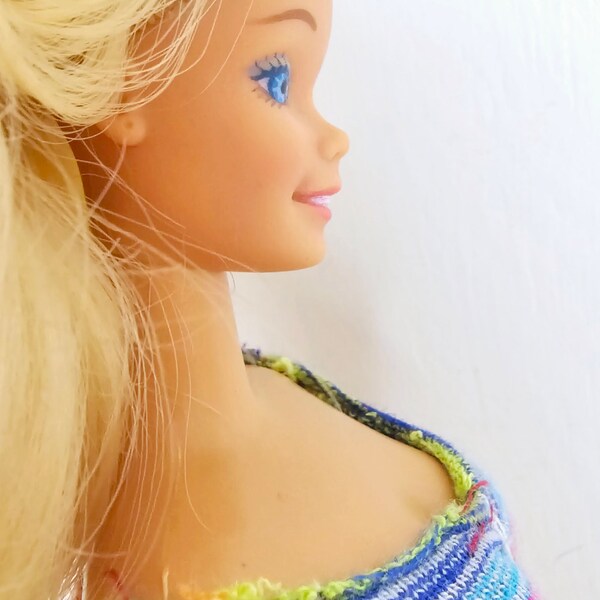 Vintage Mattel Barbie Superstar era Fashion doll Rainbow Replacement Outfit 1980s TLC parts restoration Straight arms