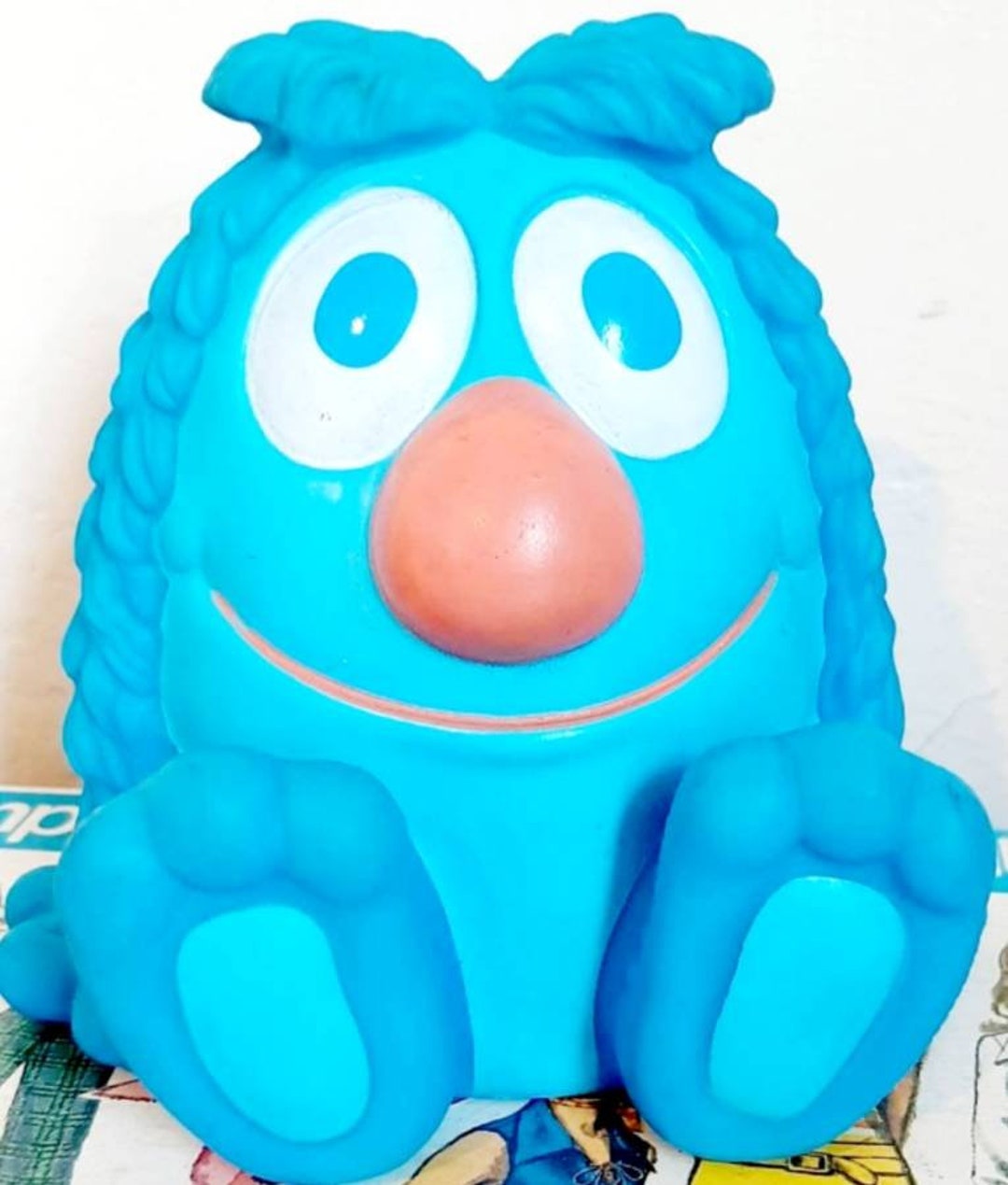 Blue dog squeaky toy hot sale