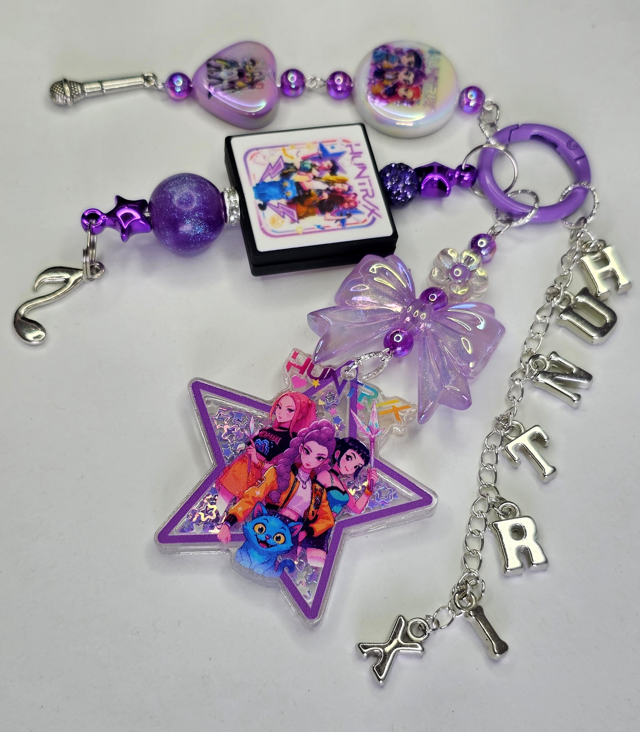 Kpop Demon Hunters Handmade Keychain/bag Beaded Charm/accessory