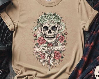 Living Dead Girl Shirt, Metal Shirt, Heavy Metal, Unhinged Shirts, Trendy Rock, Trending Now, Punk Girl, Alt Girl, Goth Girl, Girly Metal