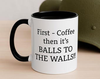 Funny Military Coffee Mug, Grit & Grind Gift