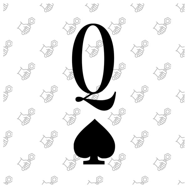 Queen of spade SVG & PNG