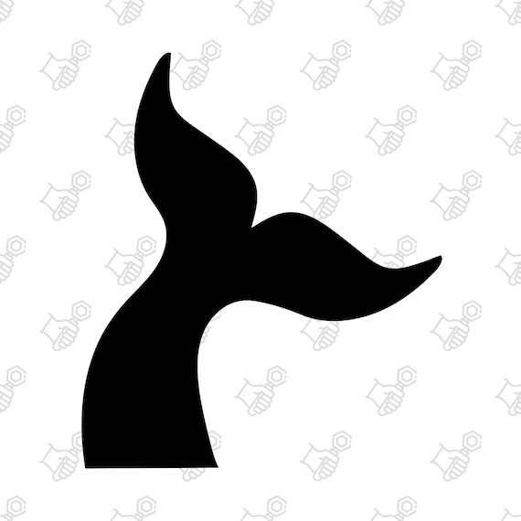 Fish tail silhouette clip art SVG