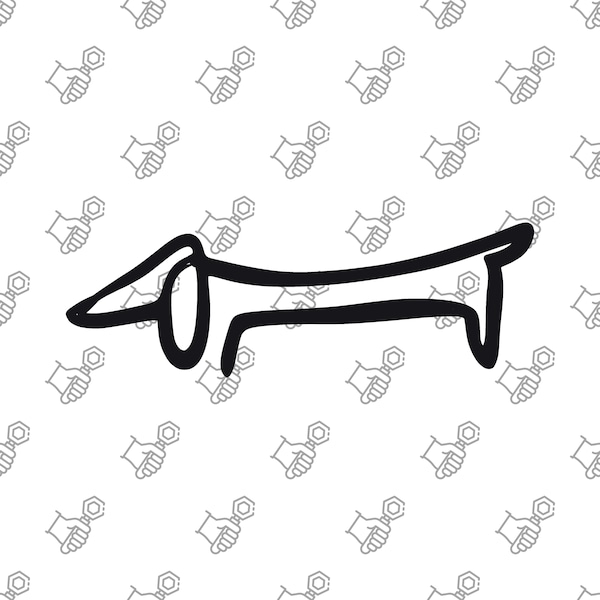 Picasso line art dog clip art SVG & PNG