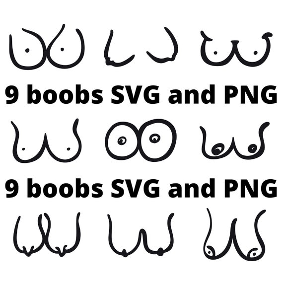 9 Boobs Clip Art PNG & SVG Bundle -  Canada