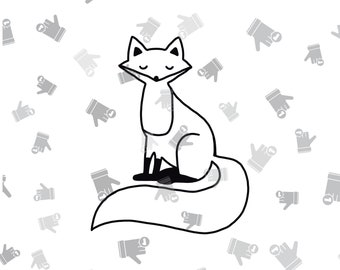 Art populaire fox clip art SVG PNG