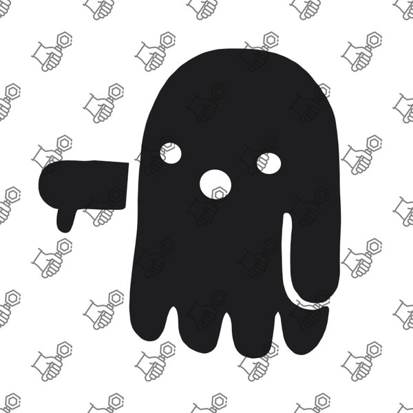 Thumbs down ghost clip art SVG & PNG