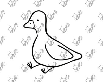 Cartoon sitting duck clip art SVG