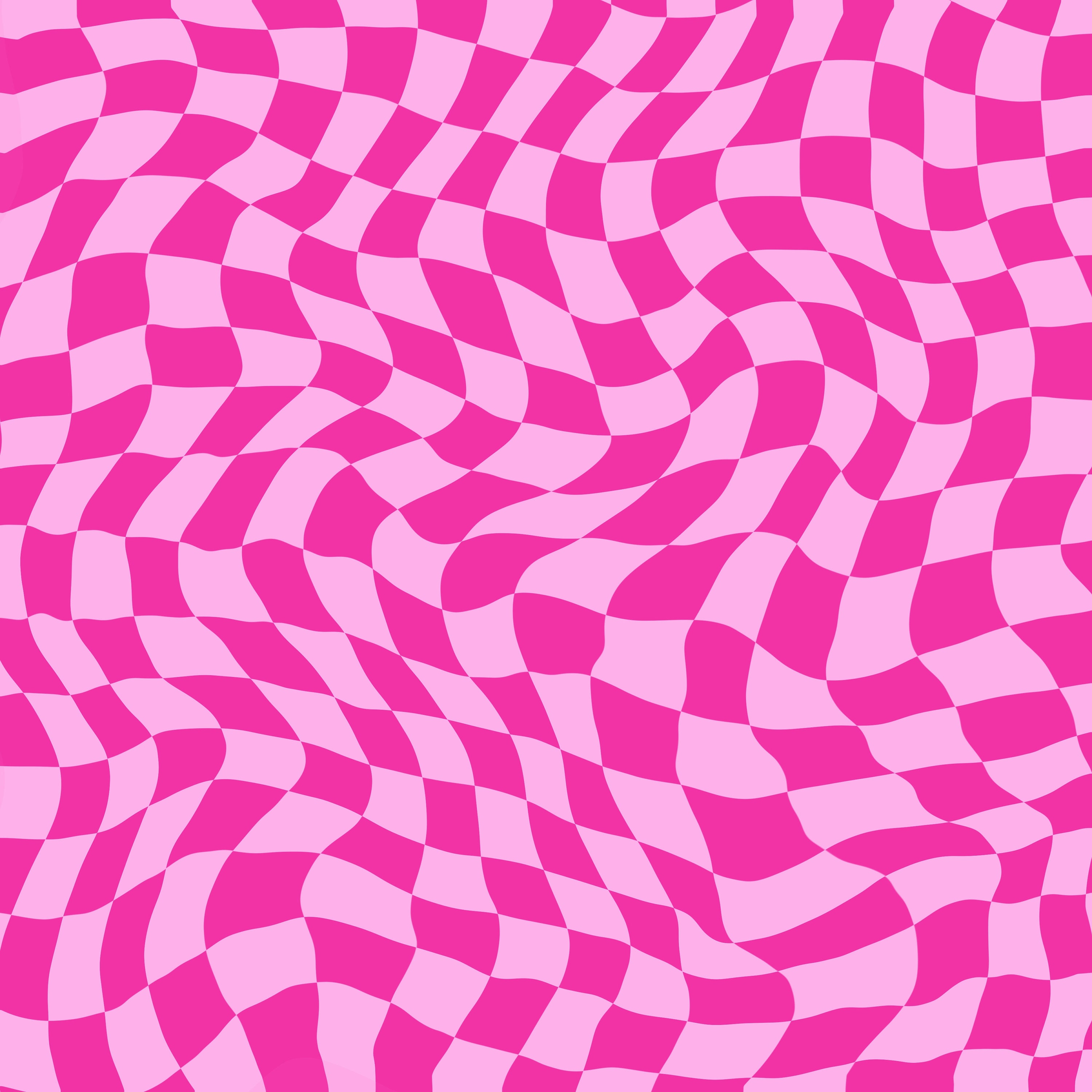 Wavy Checkered Pink Fabric