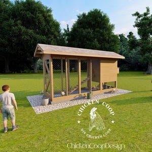 DIY Walk-in Chicken Coop Plan (6&#39;x3&#39;): Large Backyard Coop - PDF Download
