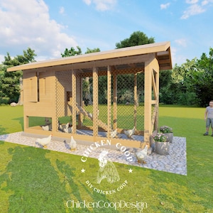 DIY Walk-in Chicken Coop Plan (6&#39;x3&#39;): Large Backyard Coop - PDF Download