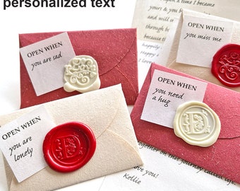 Personalized Open When Letter keepsake for long distance relationship lovers
