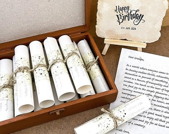 Personalized Grandpa Birthday Gift: Handmade Letter Keepsake Box