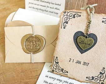 Personalized Love Letter Gift Box, Wax Seal, Sentimental Keepsake