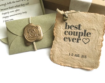 Sentimental 1st anniversary present, Personalized letter, Eco friendly card. Meaningful 10 years of marriage gift for man who has everything