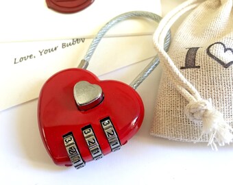 Personalized gift for Newly Engaged couple, Sentimental Marriage Proposal, Honeymoon keepsake. Your letter & Love-lock. Sustainable gift