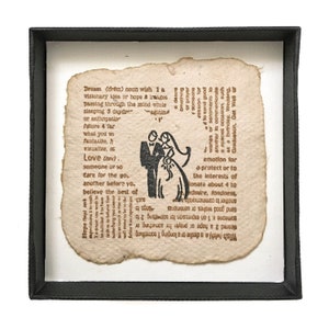 Unique Eco friendly present, one year anniversary gift for husband/wife. Your personalized love letter and handmade paper card image 6