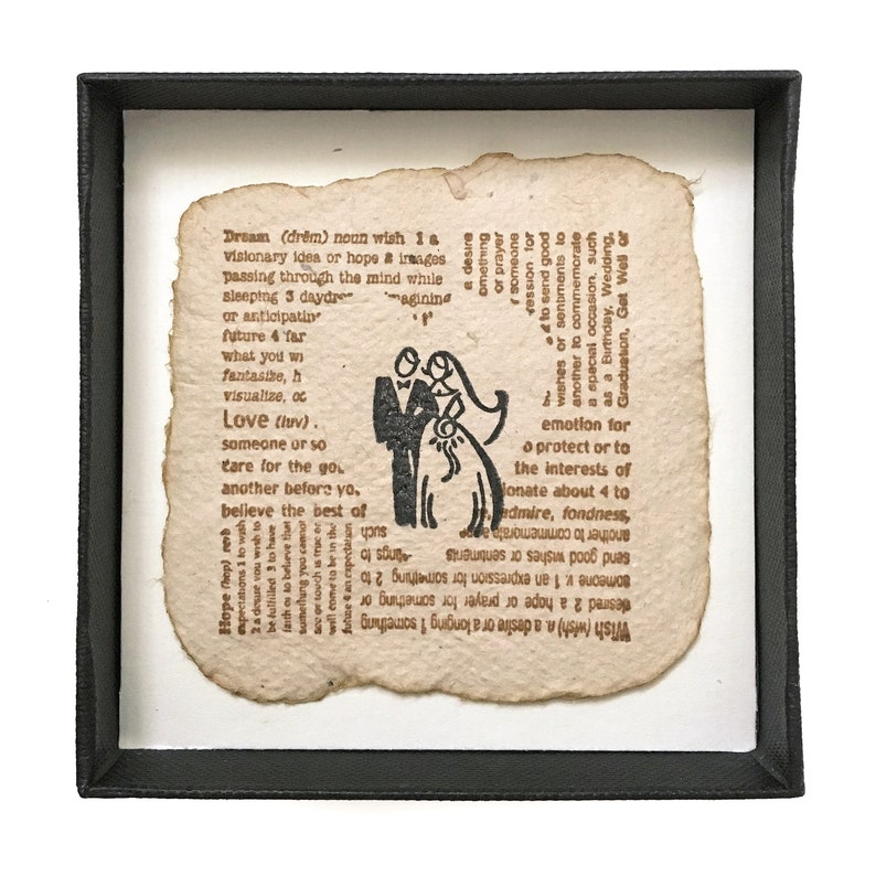 Unique Eco friendly present, one year anniversary gift for husband/wife. Your personalized love letter and handmade paper card image 6