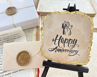 Meaningful 50th wedding anniversary gift. Personalized love letter & unique handmade card. Best sentimental heartfelt gift for husband/wife