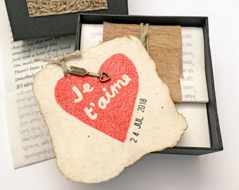 6 mesi di appuntamenti sentimentali regalo per fidanzata, fidanzato. Regalo significativo per l'anniversario di 1 anno, lettera personalizzata e ...
