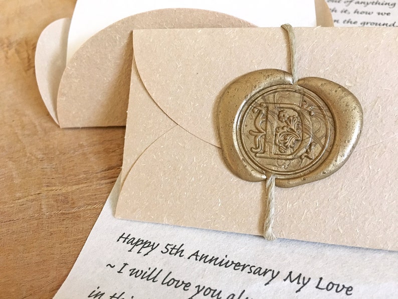 Romantic birthday gift for boyfriend, Personalized letter & sustainable handmade paper card image 3