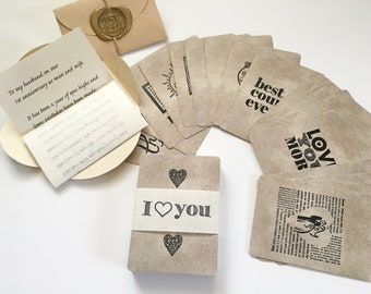 Romantic Card game, Valentine's Day/6-month dating gift idea. Your personalized love letter