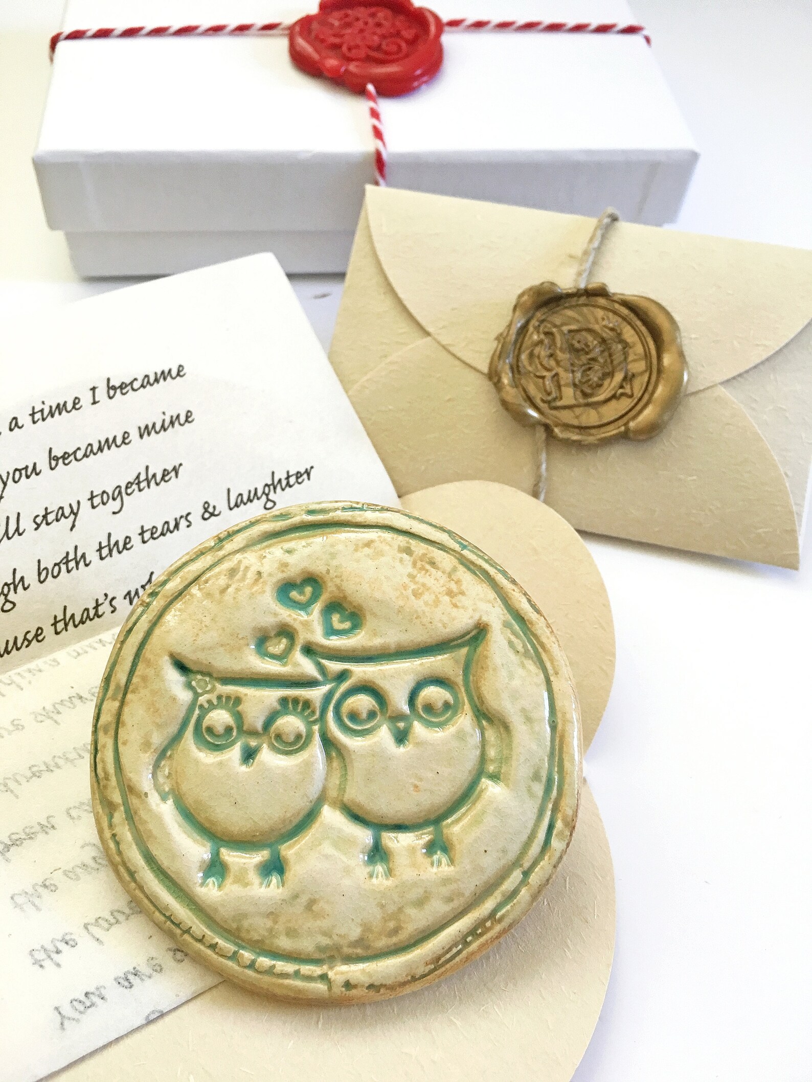 Pottery anniversary gift Personalized love letter & Ceramic Etsy
