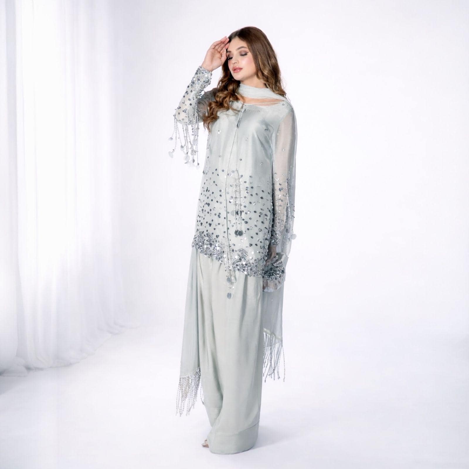 Grey Partywear Pakistan - Etsy