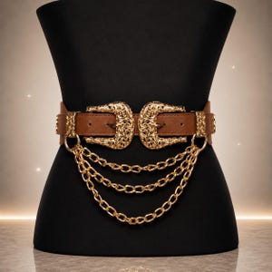 Womens Country Western Dress Belt - Etsy display picture 1
