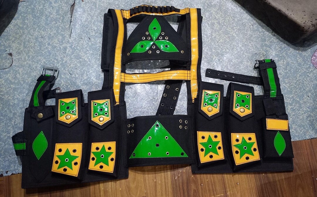 Handmade Leather Chest Rig With Pouches and Knife Sheath - Etsy